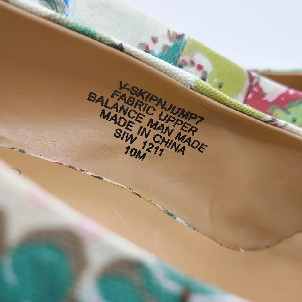 Nine West Vintage American Collection Colorful Summer Wedge Espadrilles Sz 10